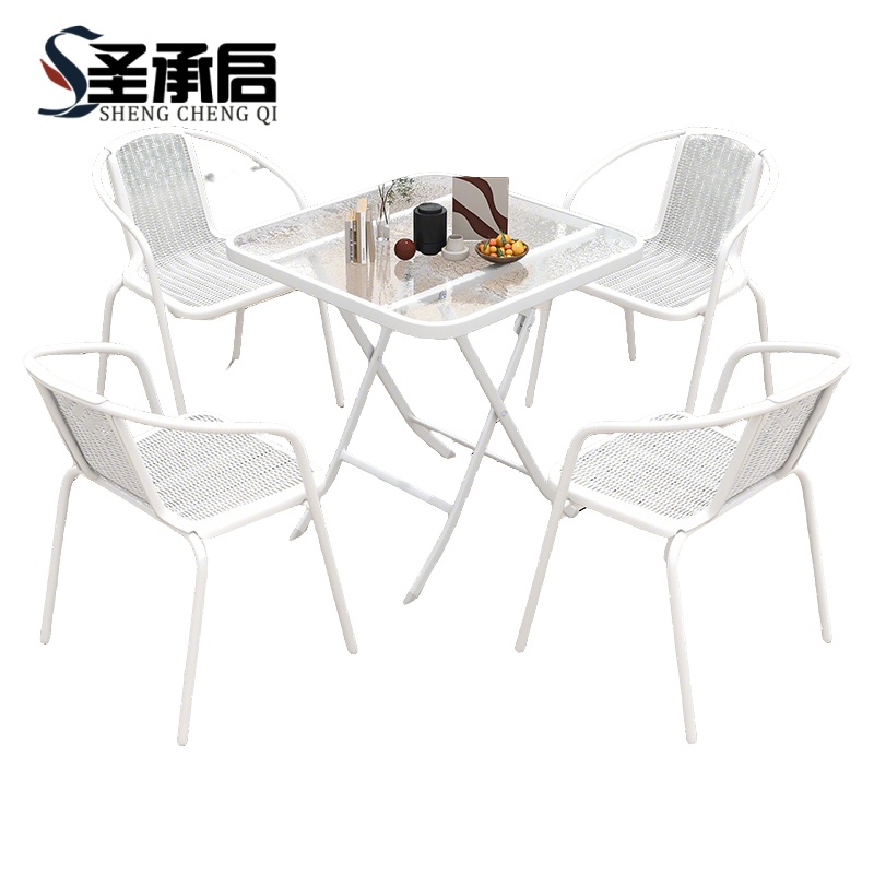 圣承启 桌椅组合 70cm+4椅 套高清大图