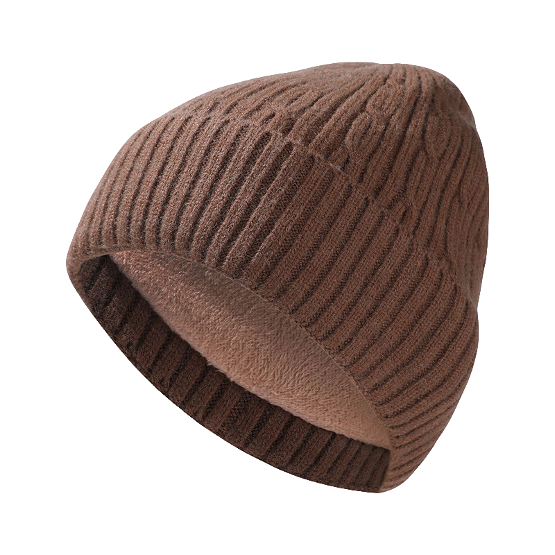 鸽护 毛线帽 GH173QDK-咖啡色 顶高清大图