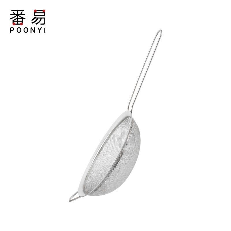 面粉筛子烘焙手持不锈钢过筛器漏筛网过滤网筛超细家用60目糖粉筛 敬平 直径16cm斜纹1个过滤网/油漏图片