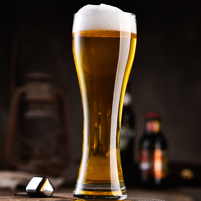 玻璃大号抖音啤酒杯家用容量加厚创意网红个性扎啤杯精酿酒吧酒杯463ml*2