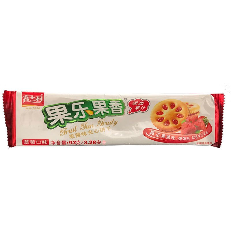 嘉士利果乐果香果酱味夹心饼干草莓味93g