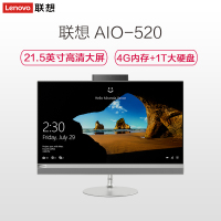 联想(Lenovo)AIO520-22 21.5英寸致美一体机台式电脑(G3930T 4G 1T 集显 无光驱 银色 W10)