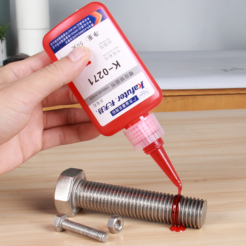 卡夫特k-0271厌氧胶螺丝胶螺纹胶红色高强度难拆卸耐高温271螺纹锁固