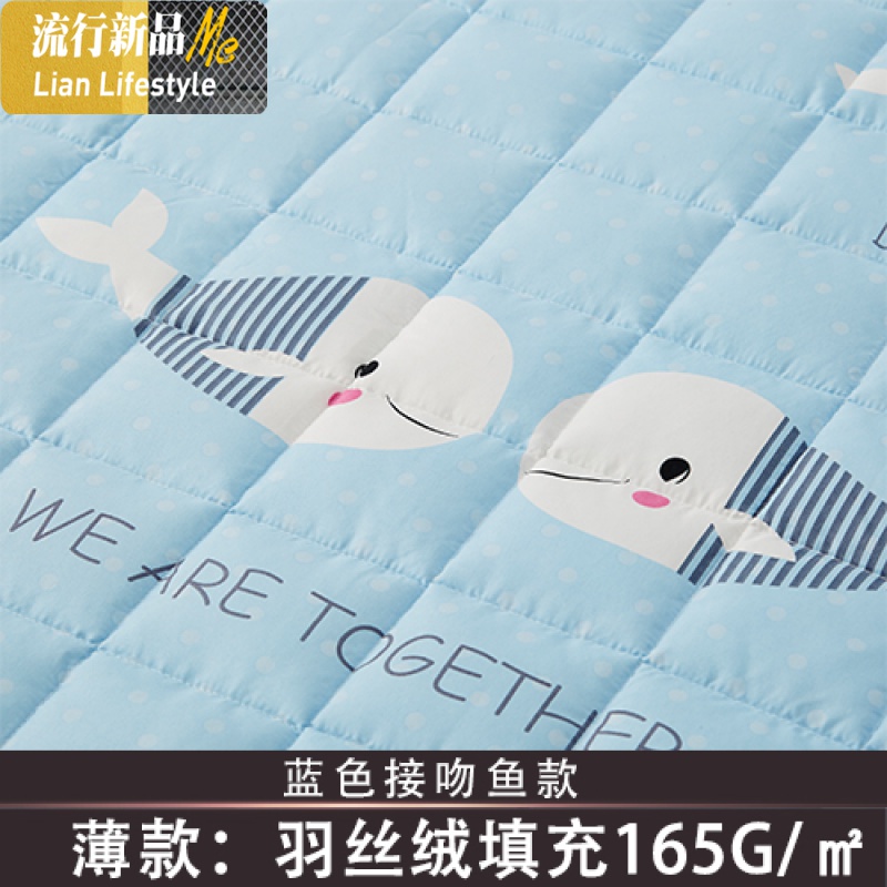 床垫床褥榻榻米床护垫1.8m1.5米垫被薄款单双人保护垫三维工匠 1.8*2.2m 小鱼