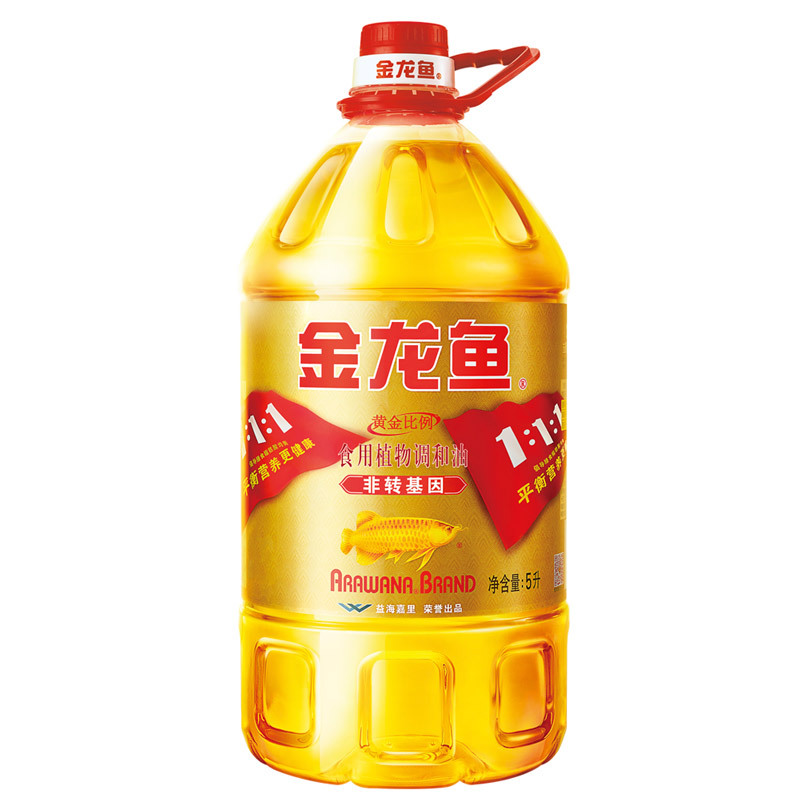 金龙鱼黄金比例食用植物调和油5L (非转)调和油