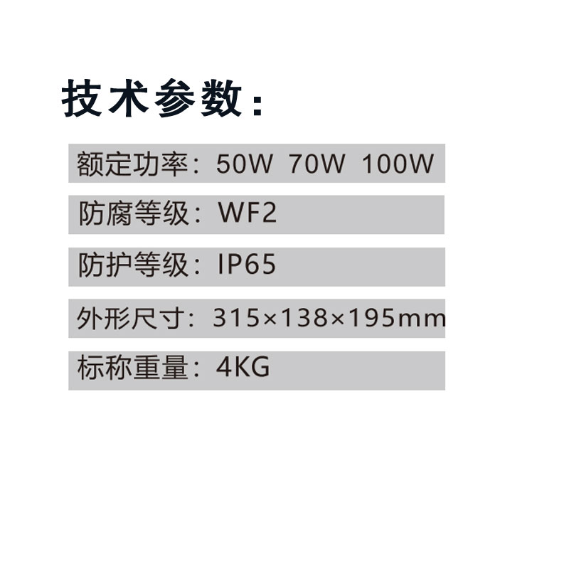 荣的LED投(泛)光灯 ZR8680A高清大图