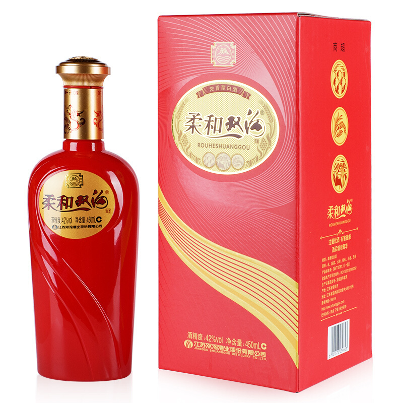 双沟 柔和双沟红精品系列 42度450ml 浓香型白酒