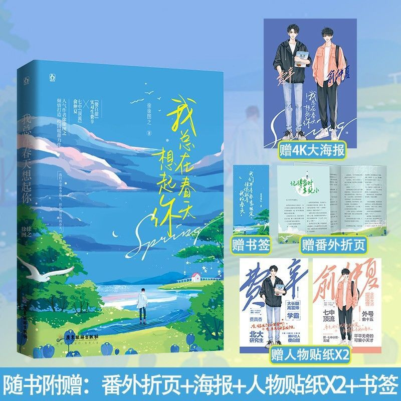 我总在春天想起你-签名书 印特书 我总在春天想起你 徐徐图之著花火双男主青春校园小说
