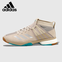 阿迪达斯 (adidas)羽毛球鞋 男女情侣款2018新品稳定透气跑步运动鞋减震耐磨乒乓球网球训练鞋 DA8867 浅棕