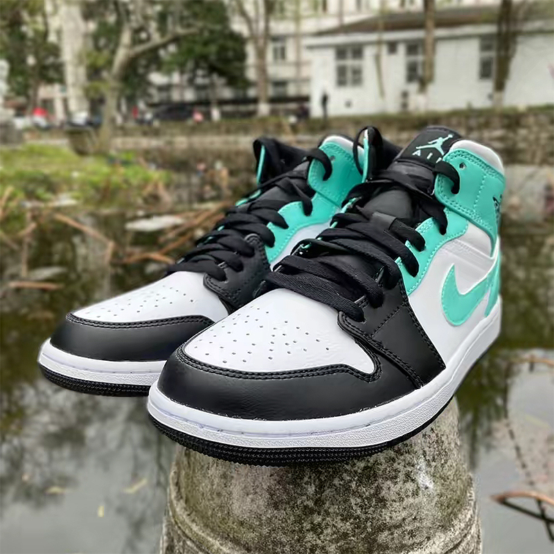限量款ajairjordan1midbgaj1中帮蒂芙尼绿薄荷绿运动休闲篮球鞋