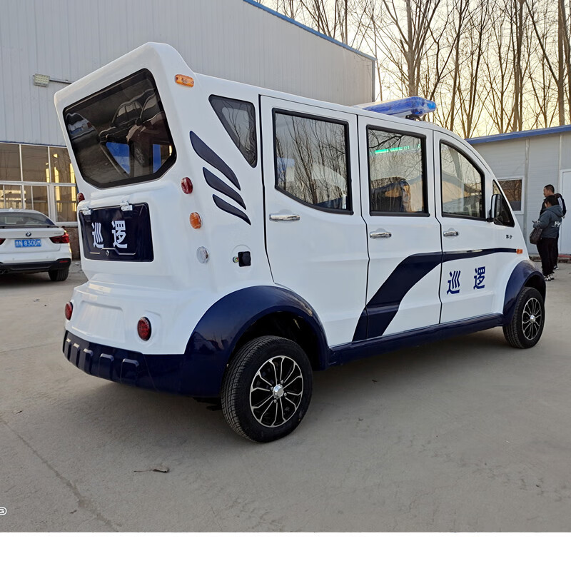 德武军恒 电动巡逻车 三排8座全封闭治安巡查车4000瓦+60v100ah*5只铅酸电池刹车助力
