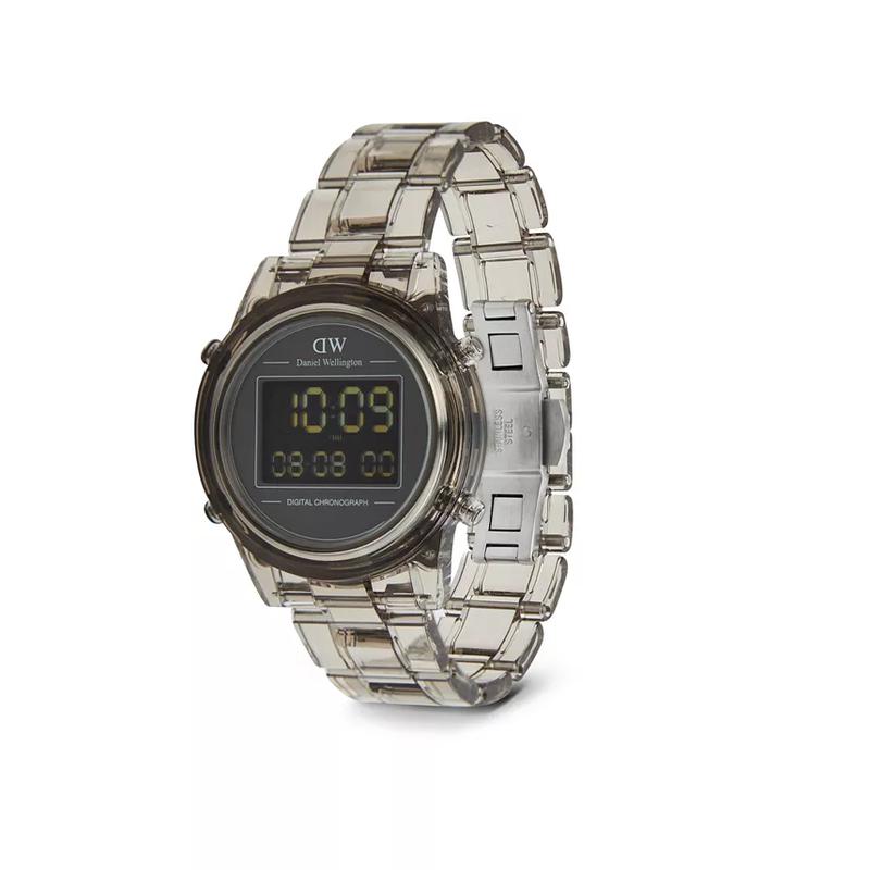 丹尼尔惠灵顿(Daniel Wellington)女士复古数字机械表透明塑料表盘灰色36mm时尚腕表高清大图
