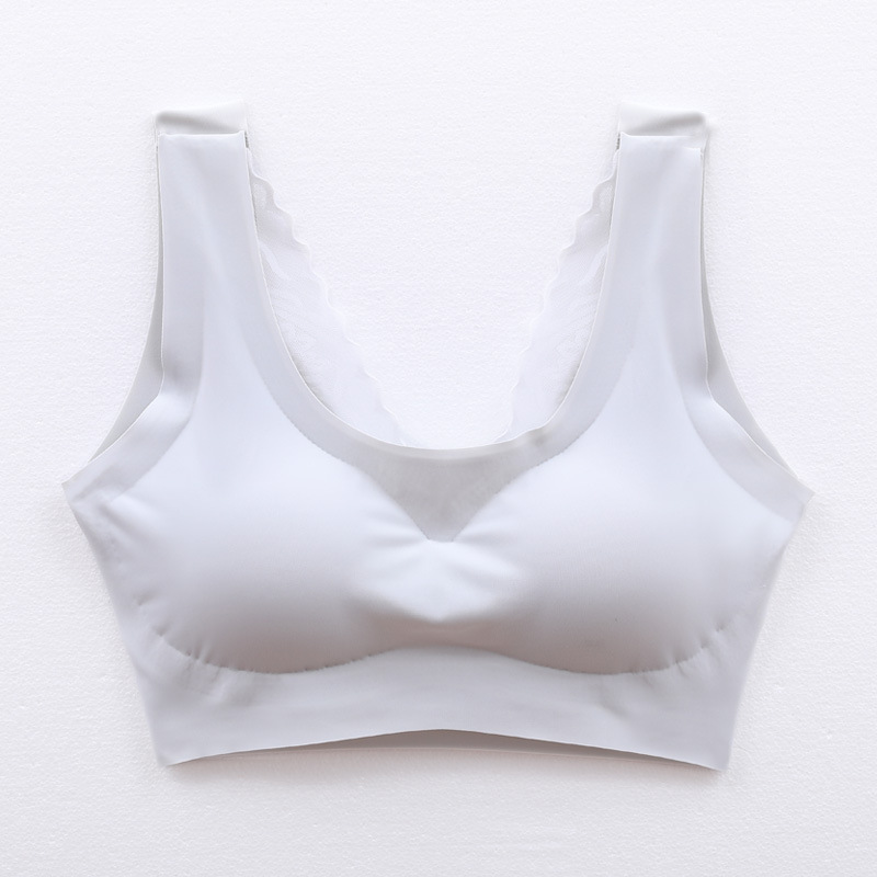 南极人(NanJiren)一片式无痕内衣女士 小胸专用调整型胸罩 蕾丝美背无钢圈文胸女