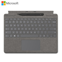 微软 Surface Pro 特制版专业键盘盖+超薄触控笔2 适用Pro10/Pro9/Pro8/ProX 亮铂金