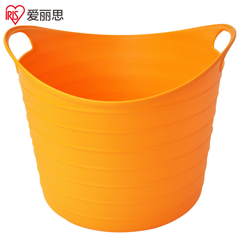 爱丽思IRIS 软质污衣篮硅胶衣物篮脏衣篮 SBK-350N 桔色
