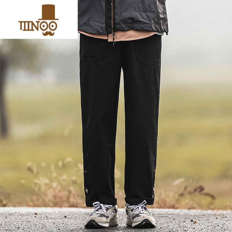 YANXUHEEMKIZOO日系新款男士宽松工装直筒潮牌休闲长裤子男高清大图