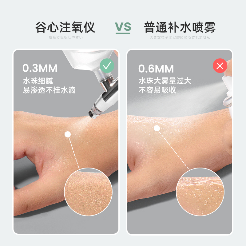 谷心注氧仪家用手持纳米喷雾高压喷枪脸部洁面仪美容院便携式补水仪