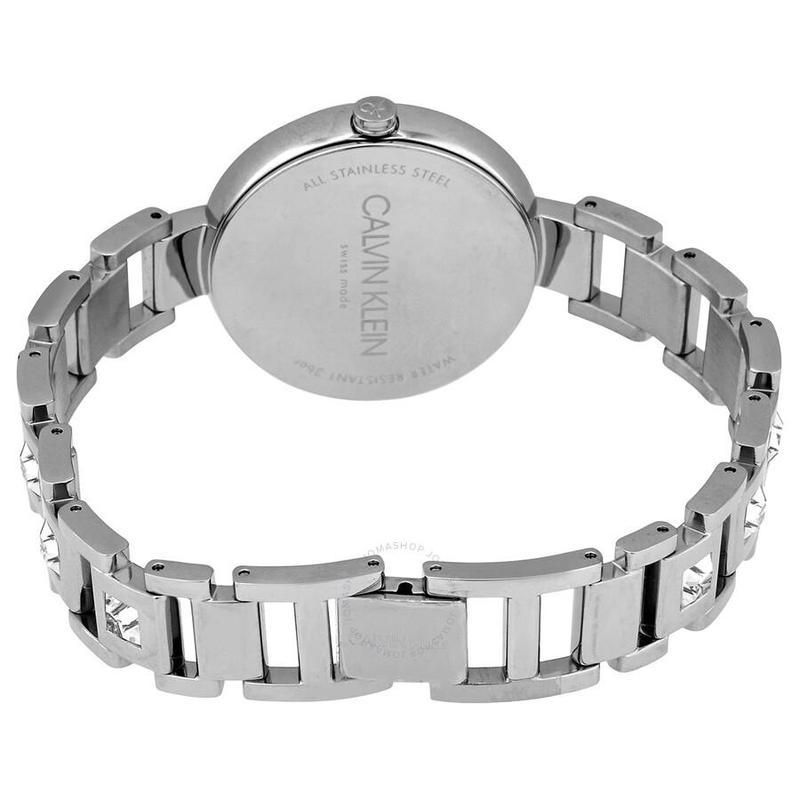 克莱恩calvinkleinmesmerize石英银色表盘简约百搭女士手表k9g23tk6