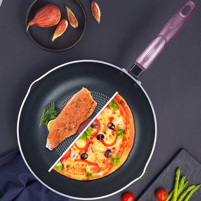 苏泊尔聚油底火红点煎锅PJ26R4(带盖)高清大图