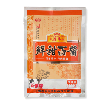 上海鼎丰 鲜甜面酱200g 入口鲜香 咸甜适度