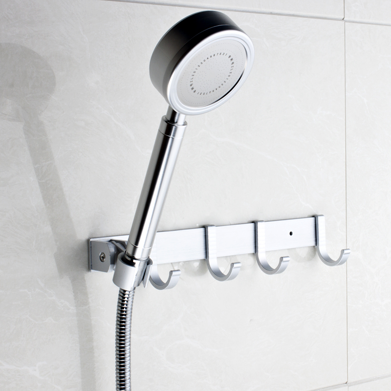 太空铝花洒底座可调节花洒支架浴室手持淋浴喷头配件固定座打孔