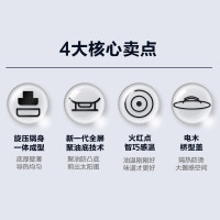 苏泊尔(SUPOR)苏泊尔煎锅·乐享系列火红点聚油平底锅不粘锅煎牛排煎饼锅电磁炉通用 PJ28LX1玻璃盖