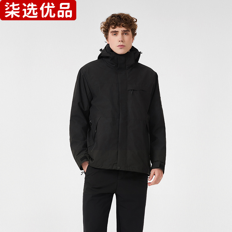柒选优品 男女同款抓绒内胆三合一冲锋衣59869/件高清大图