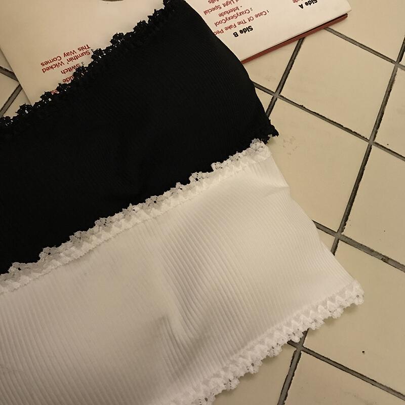 的海海夏季排式裹胸打底蕾丝边纯r抹胸内衣款X白均
