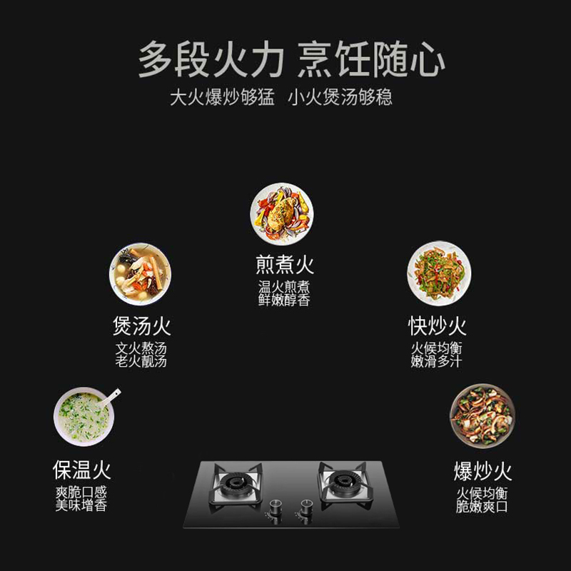 奥铂特 货号AZ810A 燃气灶具 煤气灶 天然气灶家用 台嵌两用玻璃灶 大火力 天然气