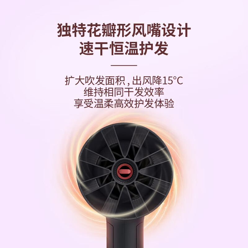 飞利浦(PHILIPS)电吹风机家用大功率恒温速干发廊沙龙专业级吹风筒 负离子+2100W+6档丨BHD356/45黑色高清大图