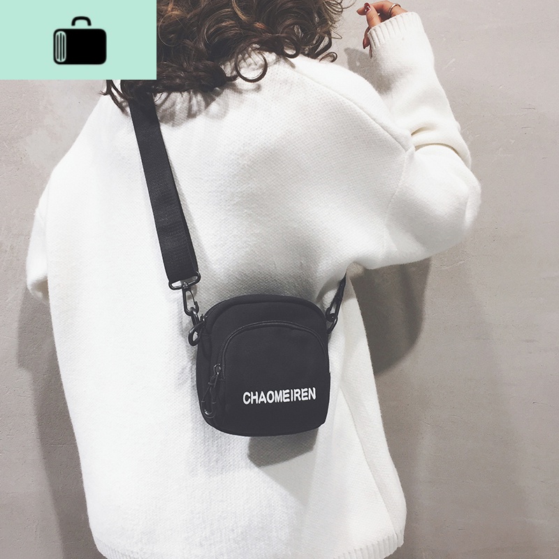 帆布小包包女包新款2020休闲少女小方包个性简约百搭单肩斜挎包潮NEWLAKE高清大图