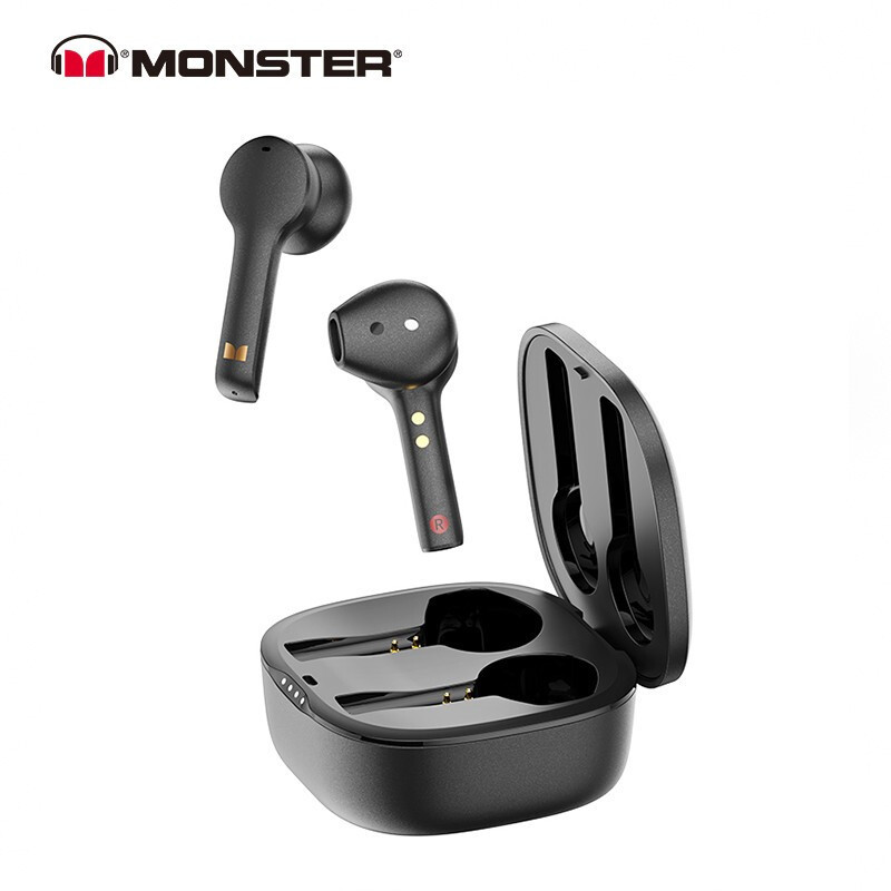 魔声 Monster Clarity550LT 无线拉蓝牙耳机 半入耳式运动音乐耳机 通话降噪 黑色