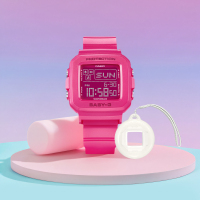 卡西欧手表 G-SHOCK新品小方块设计防水防震运动石英表女款BGD-10K-7 BGD-10K-4可拆卸表圈+表带