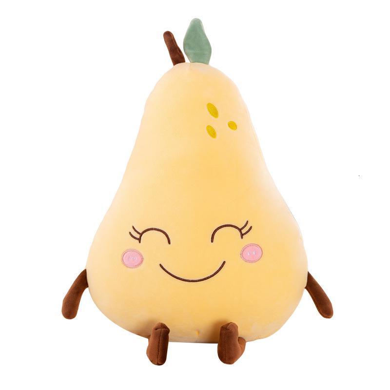 厂家直销2019创意新款梨毛绒玩具及软水果抱枕生日