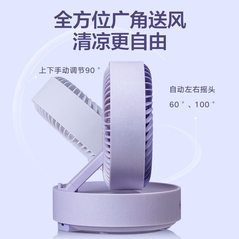 格力(GREE)空气循环扇直流变频折叠风扇户外长续航智能电风扇台式小风扇台壁两用 FXTZ-16X60Bh3 遥控款高清大图