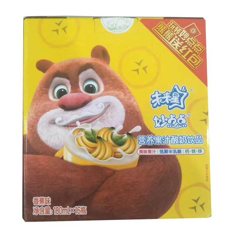 蒙牛未来星营养果汁酸奶饮品香蕉味180ml16盒