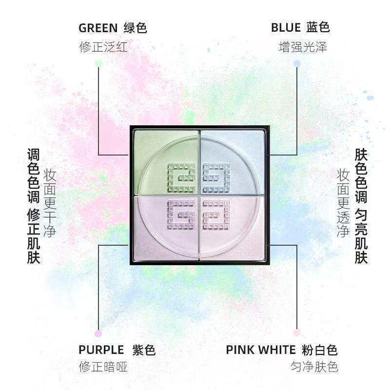 GIVENCHY纪梵希 明星四宫格柔雾散粉 1号色(4x3g)高清大图