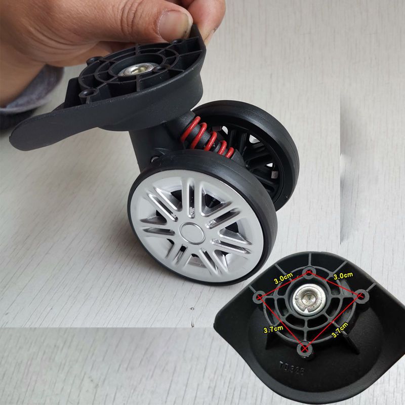 拉杆箱减震轮子行李箱配件万向轮旅行箱减震轮静音滚轮轱辘箱配件黑色