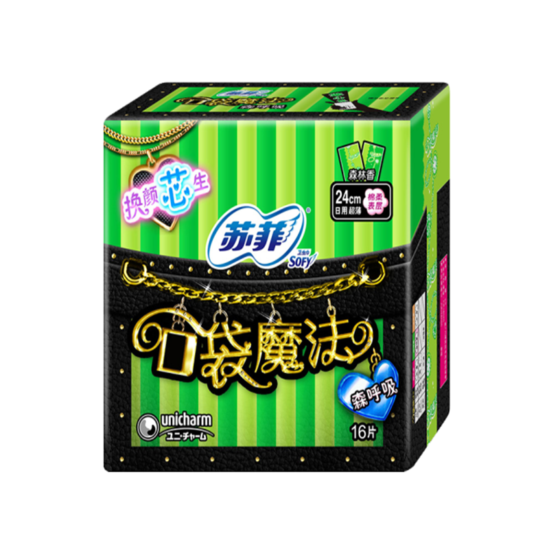 苏菲(SOFY)6123森呼吸超薄日用棉柔卫生巾 240mm 16片/包(单位:件)