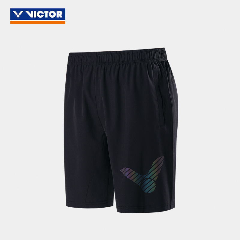 VICTOR/威克多 羽毛球服梭织运动短裤男女款训练系列R-30207 C（黑） M
