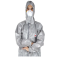 3M 4570化学连体带帽防护服防尘静电颗粒物防液体喷溅劳保用防化服 灰色 XL
