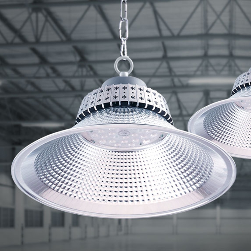 半梅led工矿灯鳍片工厂仓库厂房100w大功率工业吊灯罩车间照明灯超亮