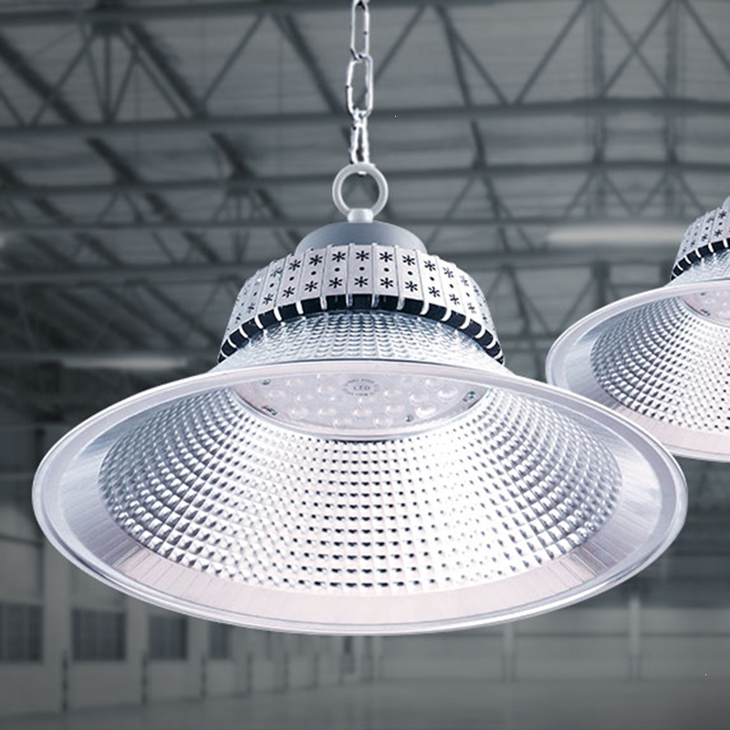 半梅led工矿灯鳍片工厂仓库厂房100w大功率工业吊灯罩车间照明灯超亮
