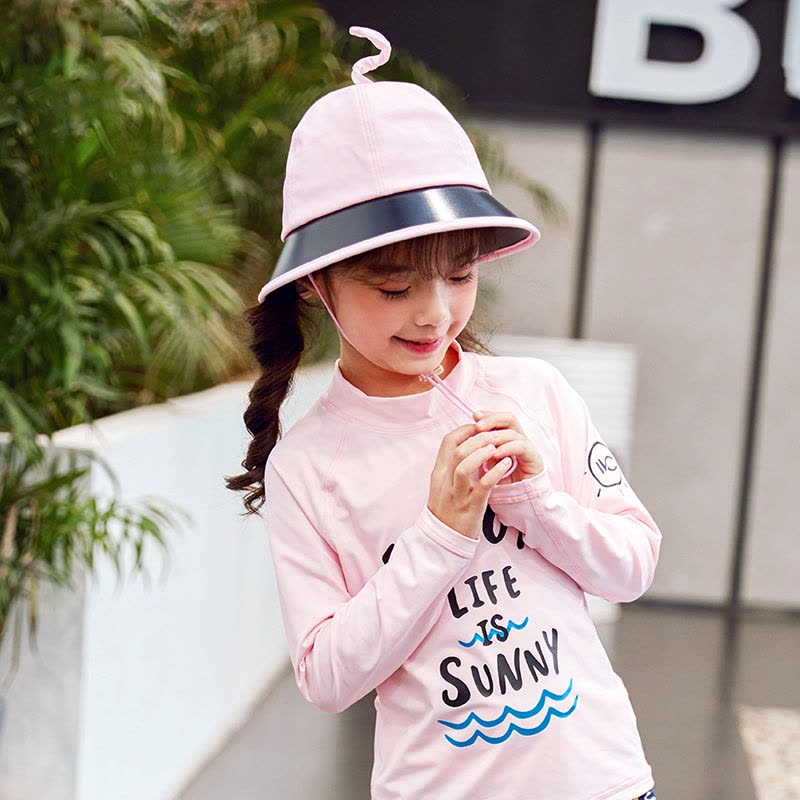 韩国VVC新款儿童时尚防晒遮阳帽遮脸防紫外线户外百搭太阳帽子图片