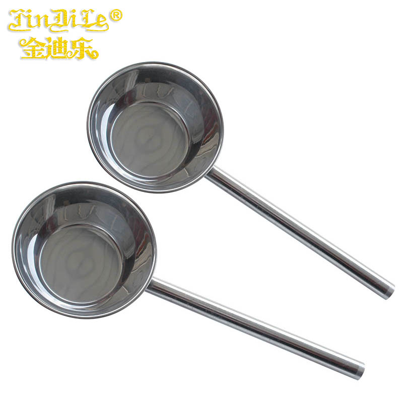 金迪乐不锈钢加长柄勺汤粥勺舀水瓢高清大图