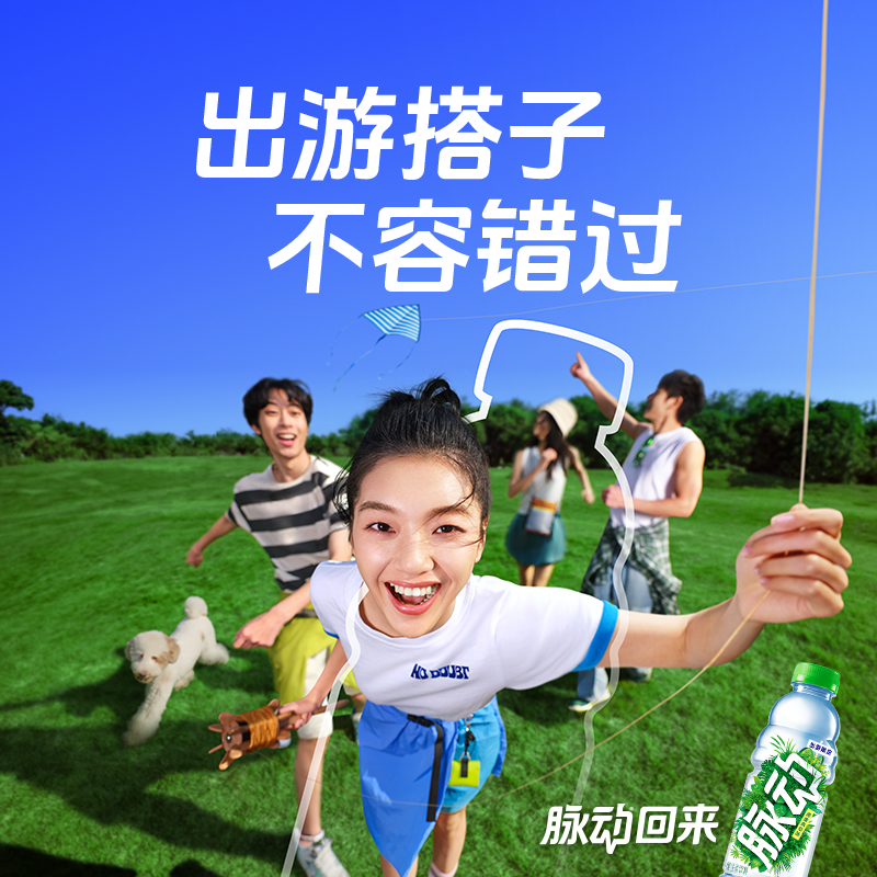 脉动青草味600ml*4瓶出游运动低糖维生素补水饮料高清大图
