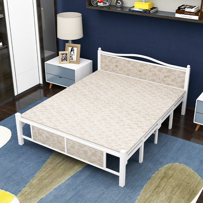 可折叠床闪电客双人午休四折家用单人床办公室便携隐形午睡铁架行军