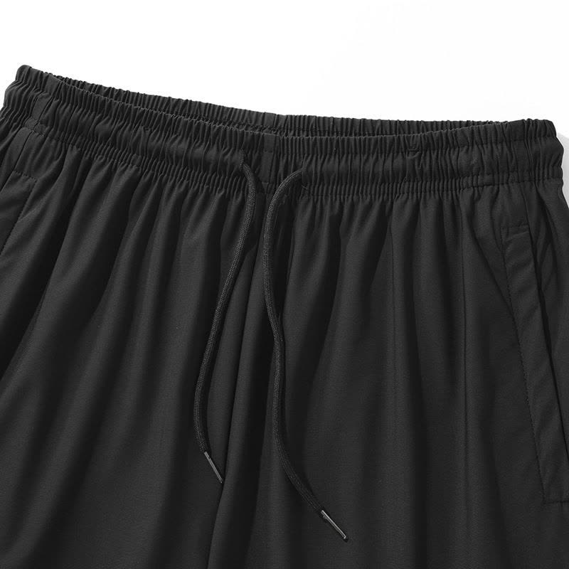 渔人船长大码运动裤男士夏季薄款冰丝速干裤跑步休闲裤宽松男裤五分裤图片