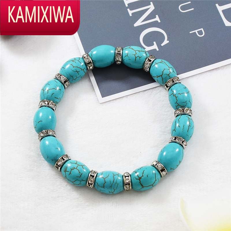 kamixiwa藏式波西米亚复古民族风绿松石手链藏族手饰女饰品手串配饰