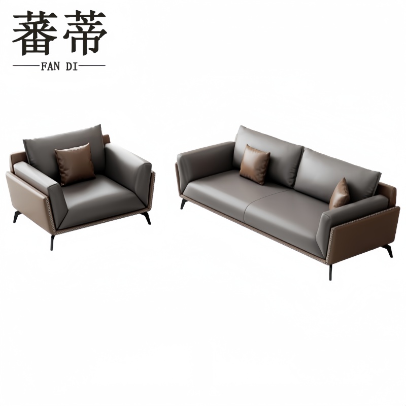 皮质洽谈沙发高清大图